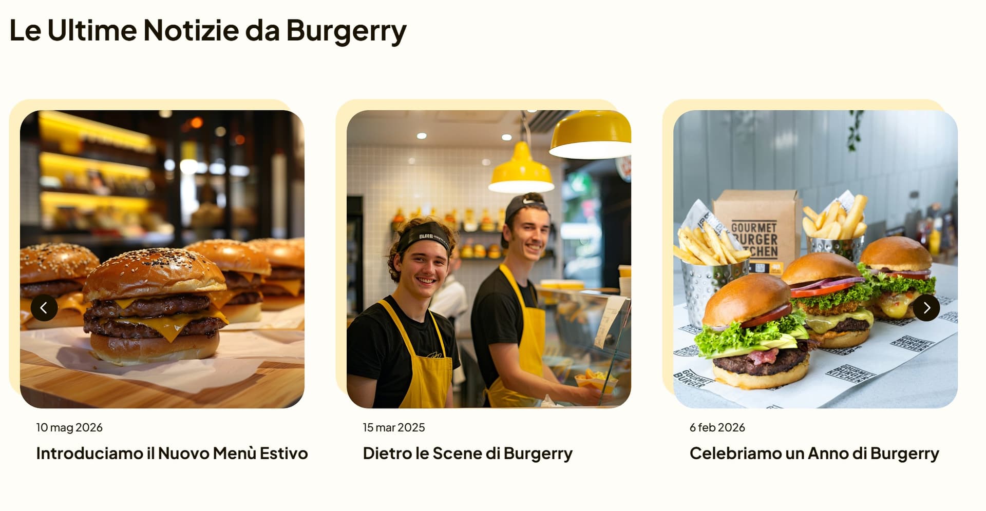Anteprima della sezione blog di Burgerry